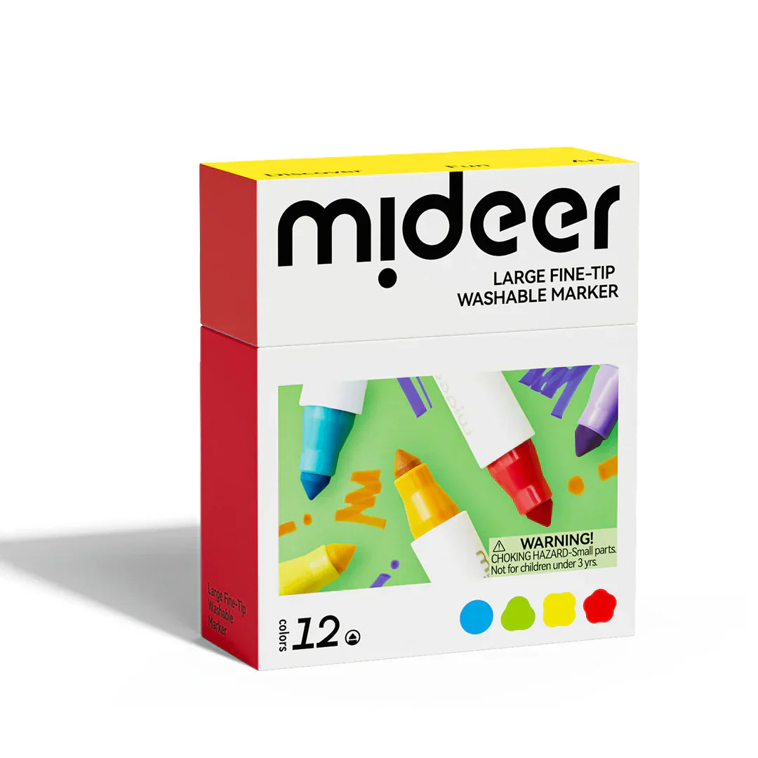 Mideer - nuplaunami markeriai flomasteriai - 12 spalvų