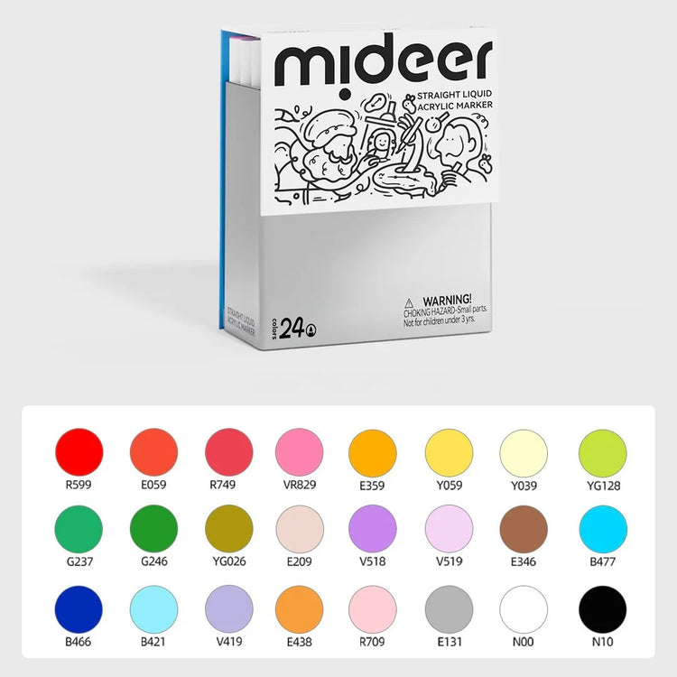 Mideer akriliniai markeriai – 24 spalvos