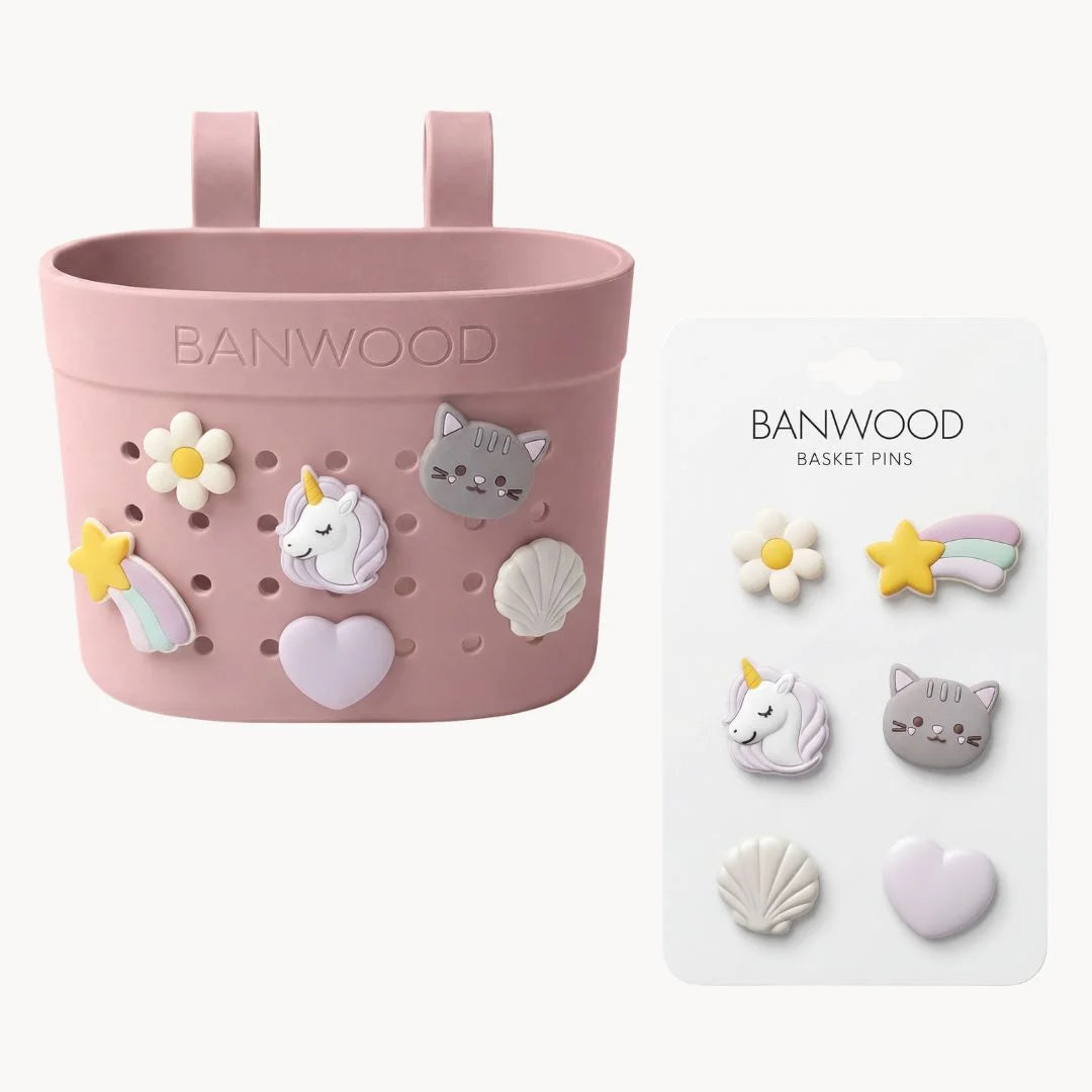 Banwood hulajnoga ECO dla dzieci 3–6 lat – Dusty Rose + DWA PREZENTY: koszyk i przypinki