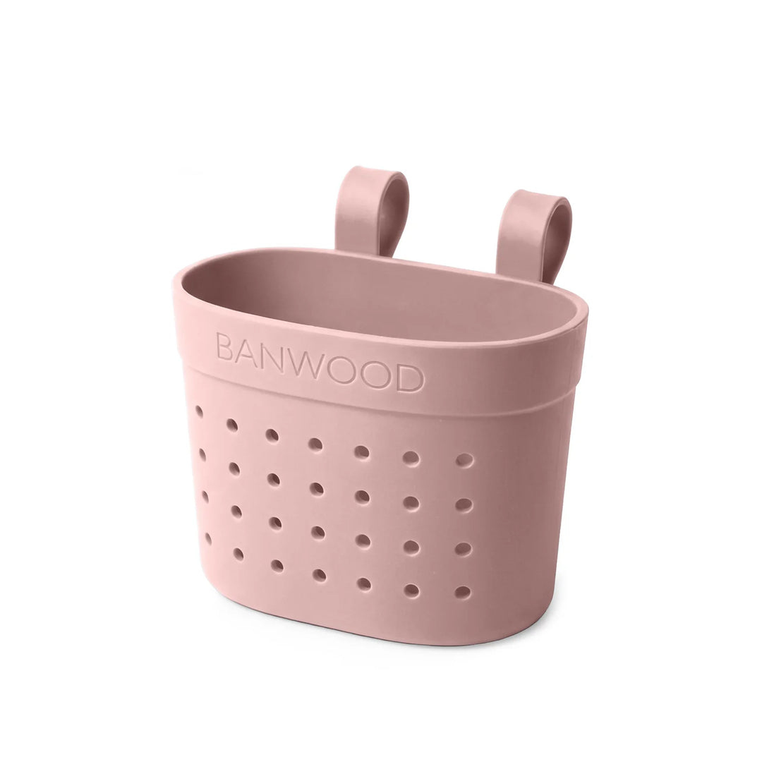 Banwood koszyk do hulajnogi lub roweru + przypinki – Dusty Rose Magic