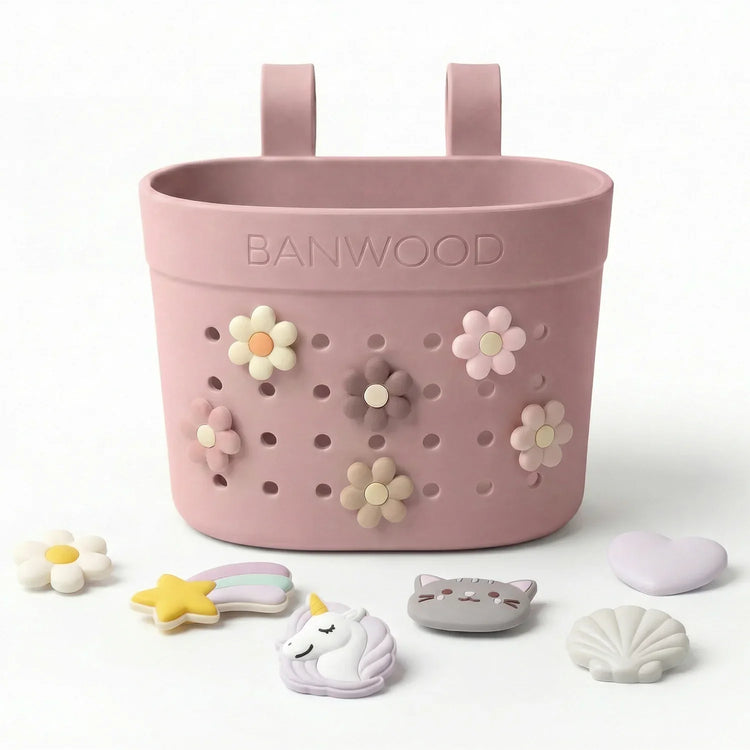 Banwood krepšelis paspirtukui ir dviračiui - Dusty rose