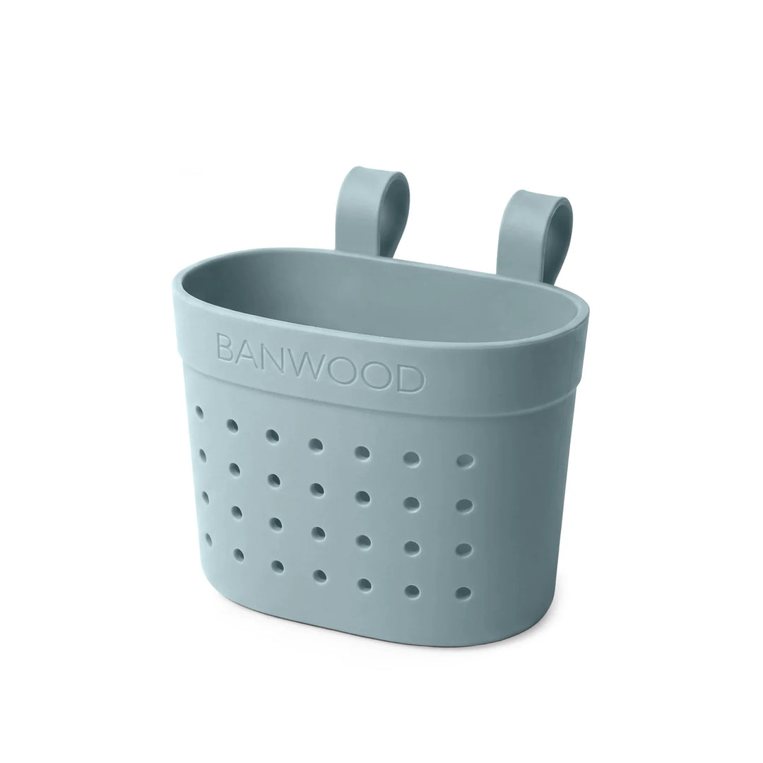 Banwood koszyk do hulajnogi lub roweru + przypinki – Teal Dinosaurs
