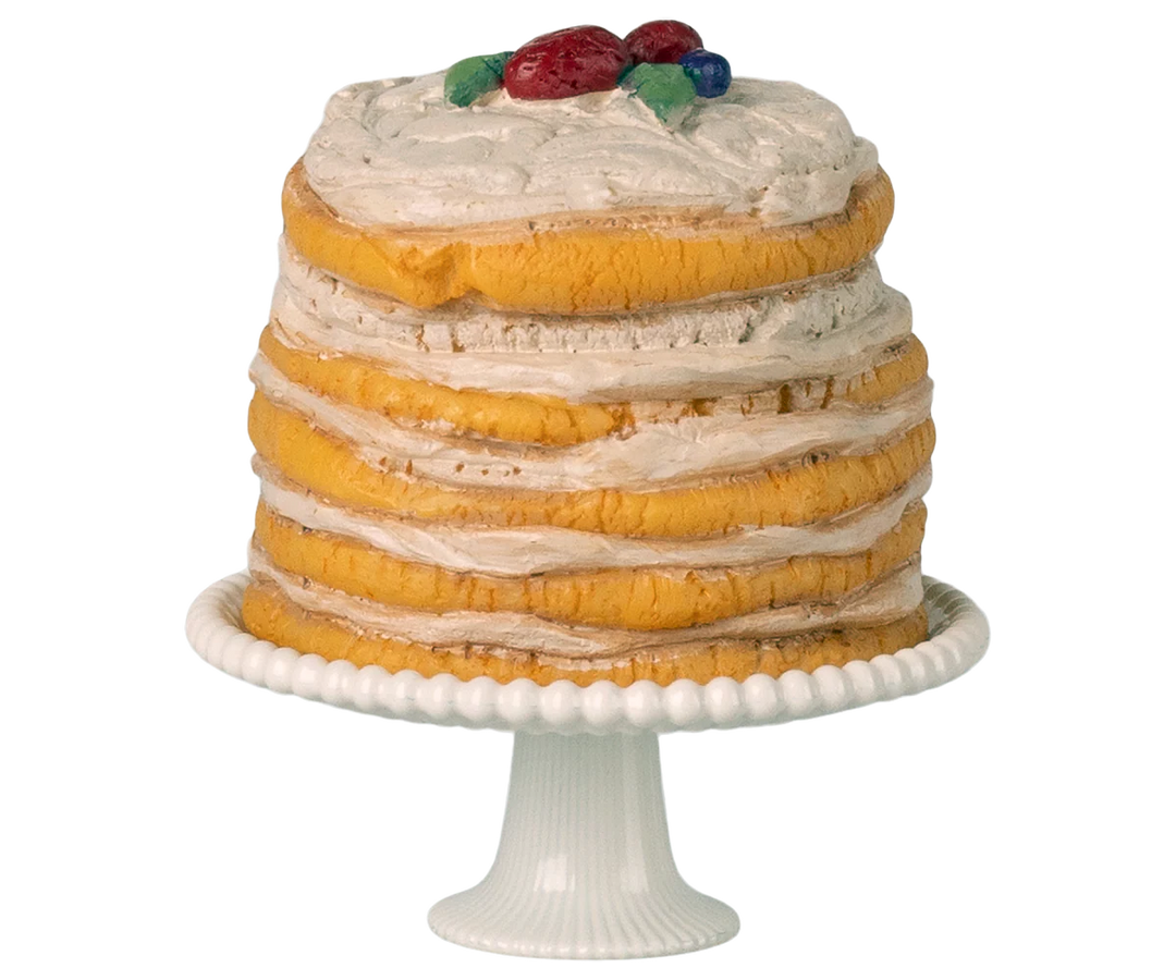 Maileg tort urodzinowy i patera - Off White