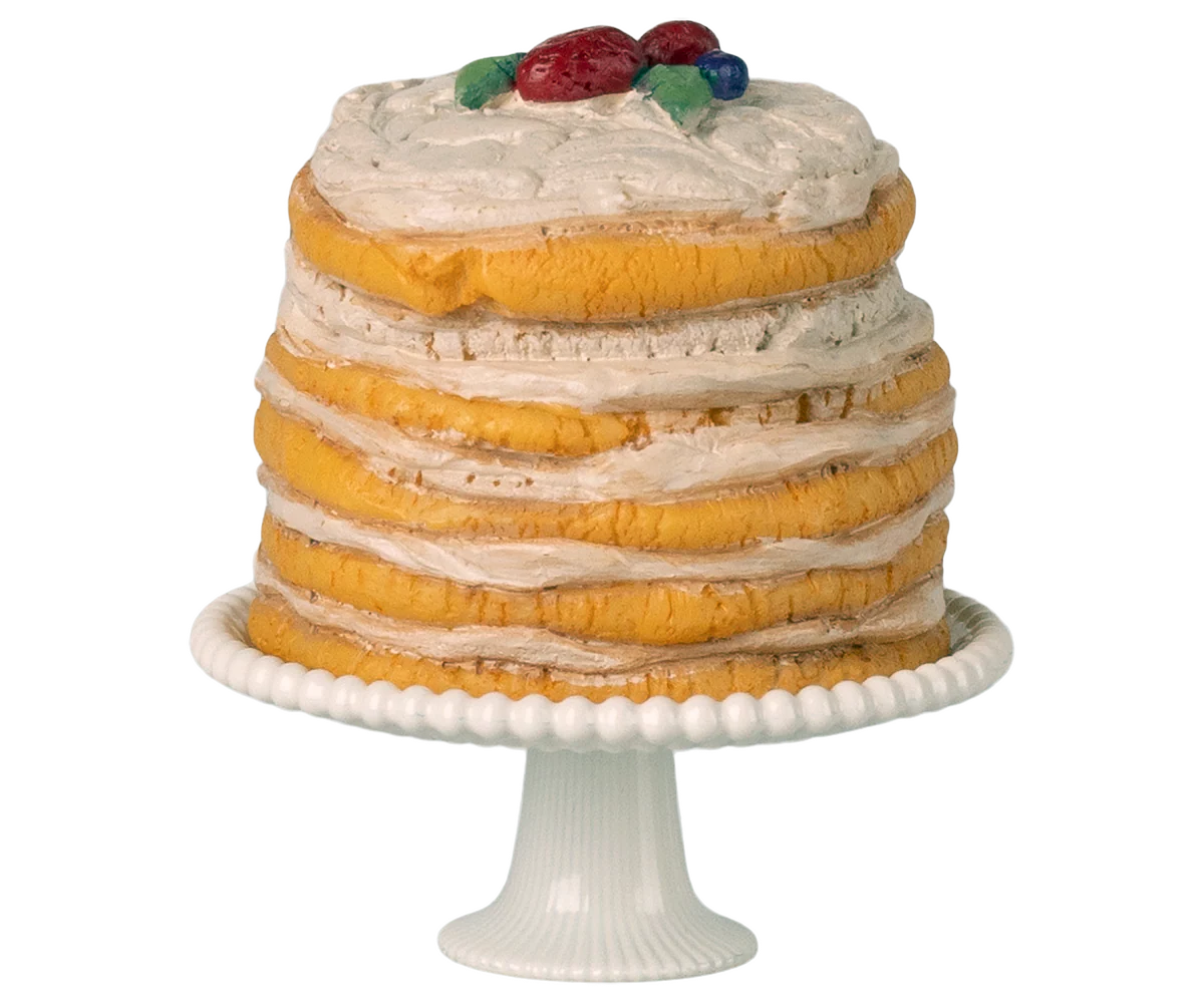 Maileg tort urodzinowy i patera - Off White