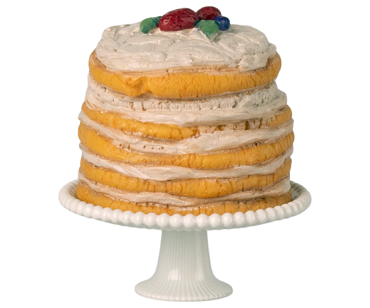 Maileg tort urodzinowy i patera - Off White