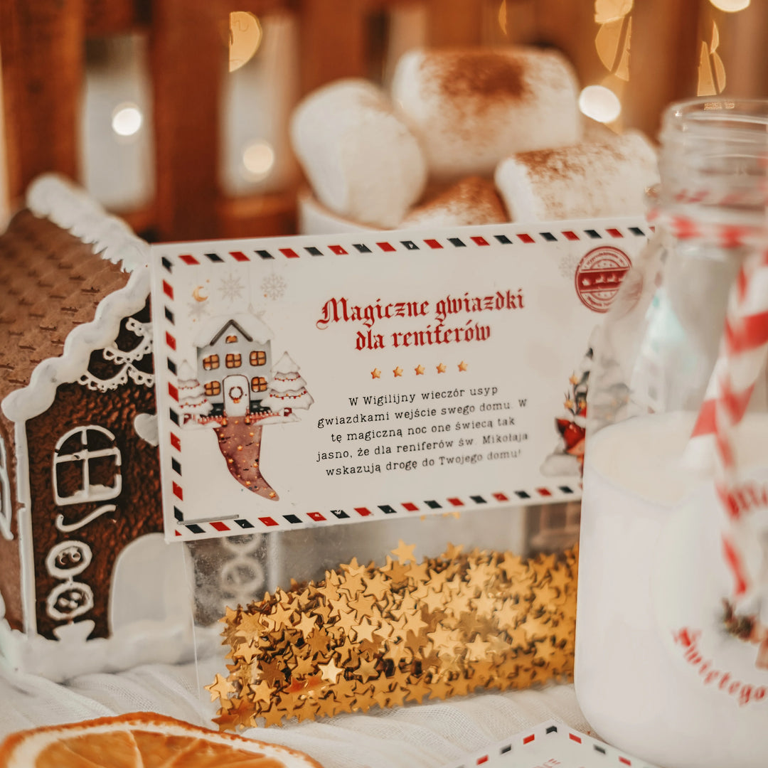 ZESTAW: Pudełko od Świętego Mikołaja + zestaw Elfa Psotnika