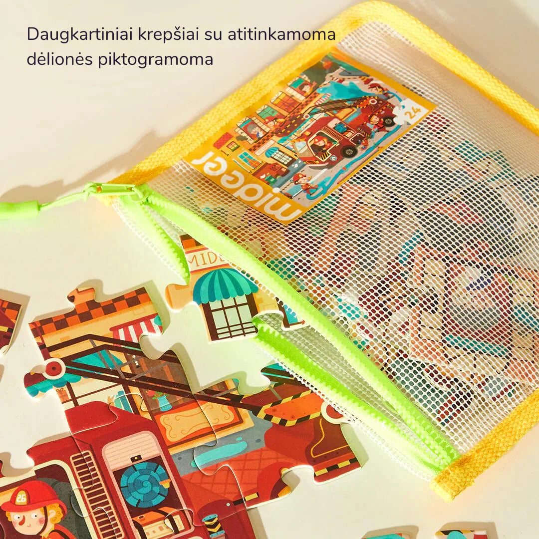 Mideer - Level Up dėlionių rinkinys – 2 lygis Gyvūnų šeimos