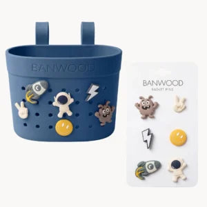 Banwood koszyk do hulajnogi lub roweru + przypinki – Deapsee Space
