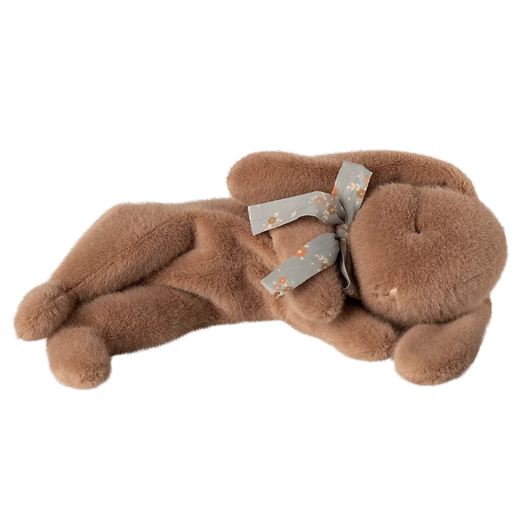 Maileg Pluszowy Śpiący Króliczek Small - Soft brown