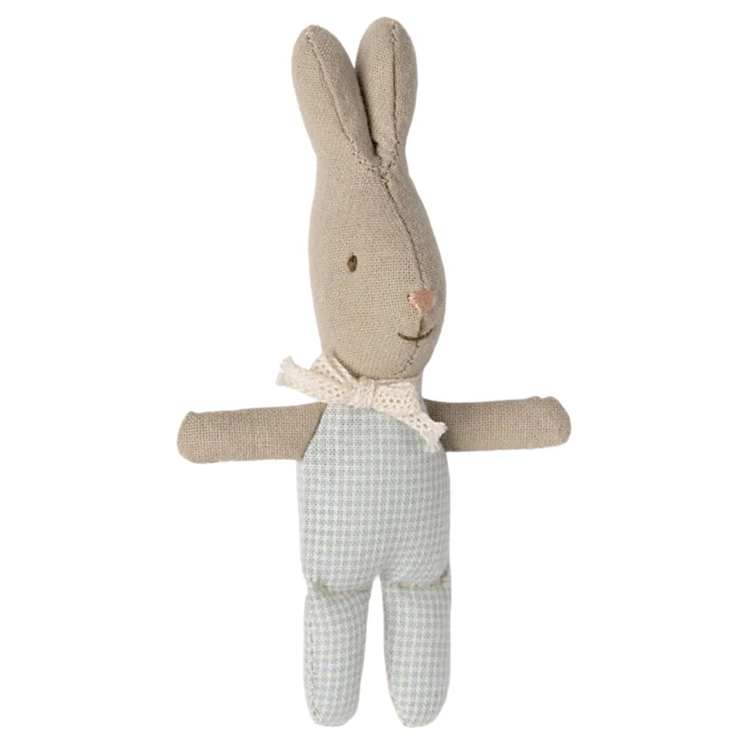 Maileg mini królik - Light blue check