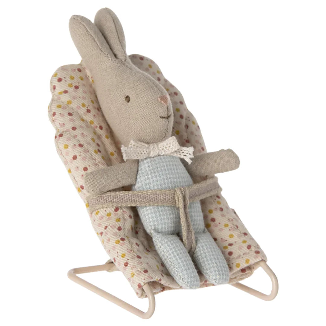 Maileg mini królik - Light blue check